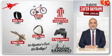 Canik Belediyesi'nden 30 Ağustos'a Özel 30 Hediye 